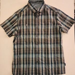 KUHL Lightweight Plaid Short Sleeve Button Down Shirt Men’s Medium